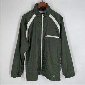 Nike Mens Green Full Zip Windbreaker Jacket Size L